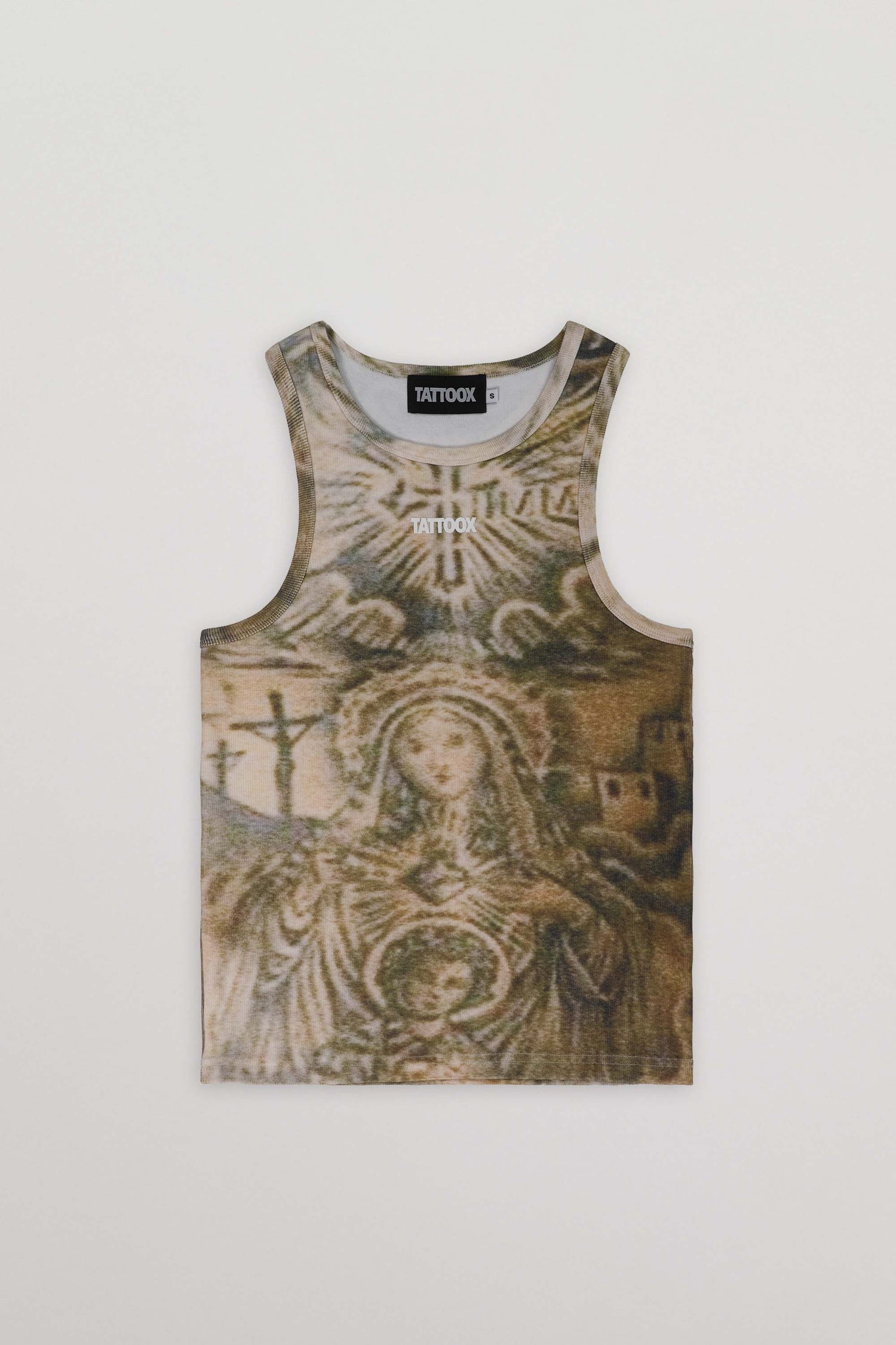 Camiseta tank La Virgen Green