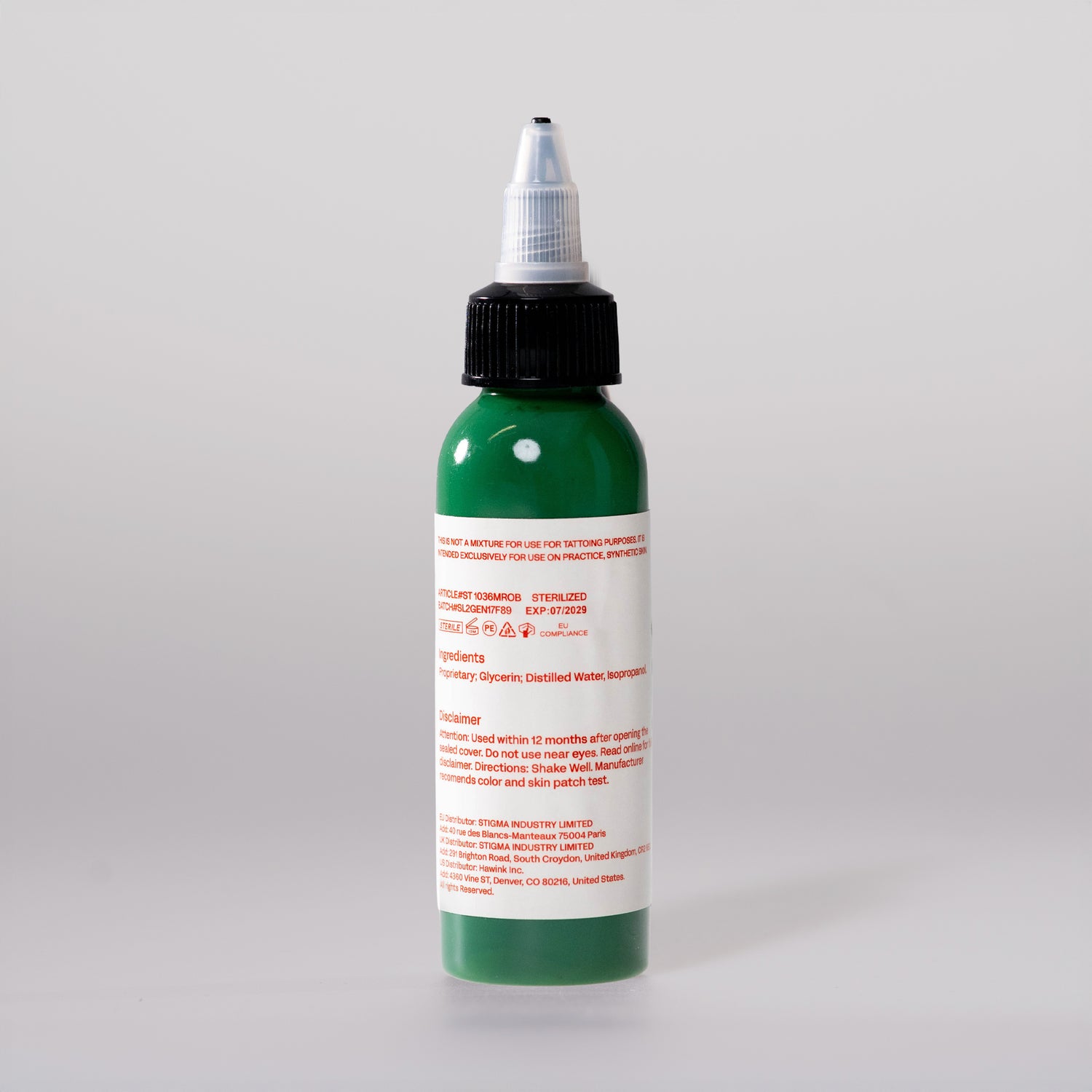 Tinta Verde Tattoox 60ml