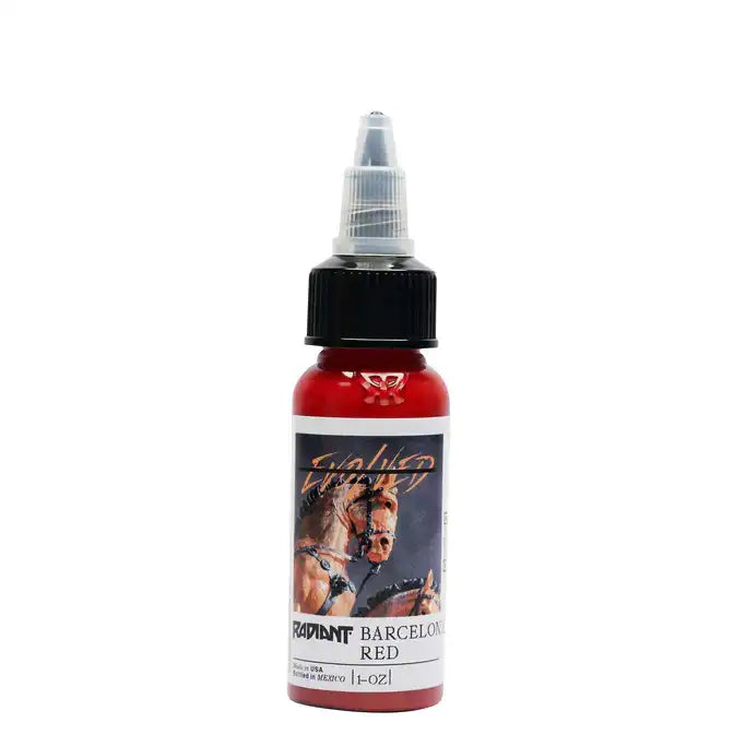 Tinta de tatuaje profesional Radiant Evolved color Barcelona Red 30 ml (1 oz)