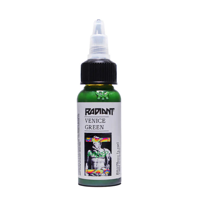 Tinta de tatuaje profesional Radiant Evolved color Venice Green 30 ml (1 oz)