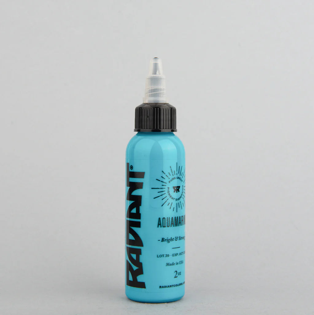 Tinta de tatuaje artística Radiant Ink color Aquamarine 30 ml (1 oz)