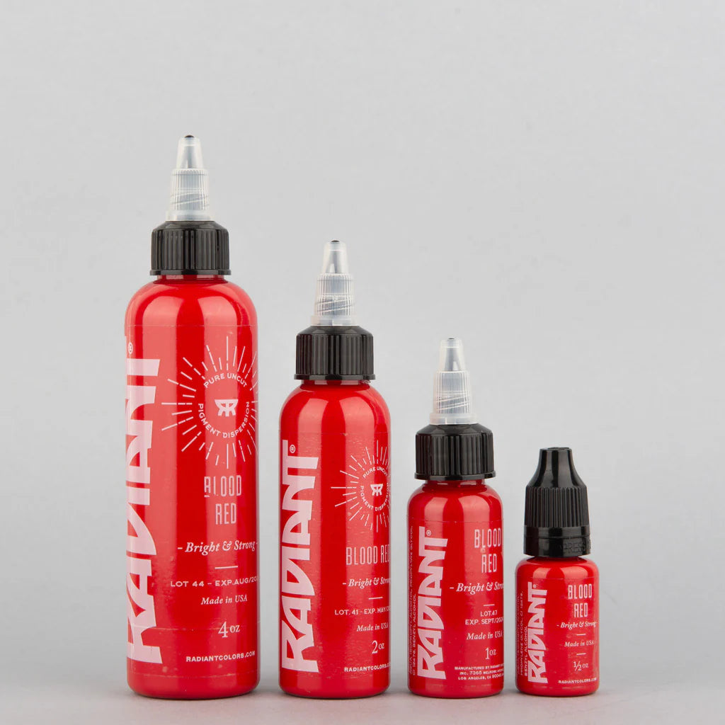 Tinta de tatuaje artística Radiant Ink color Blood Red 30 ml (1 oz)