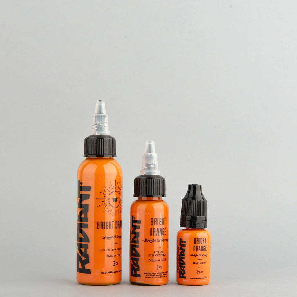 Tinta de tatuaje artística Radiant Ink color Bright Orange 30 ml (1 oz)