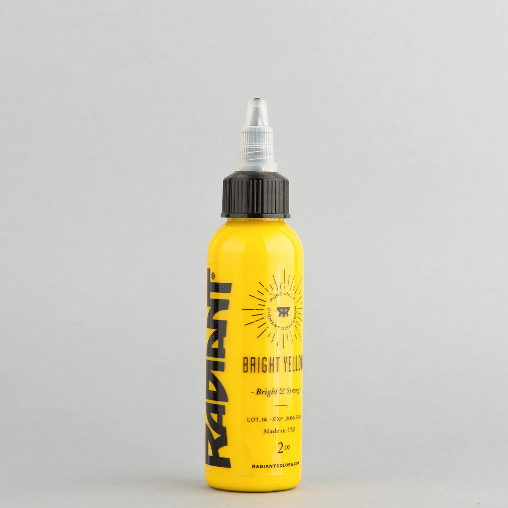 Tinta de tatuaje artística Radiant Ink color Bright Yellow 30 ml (1 oz)