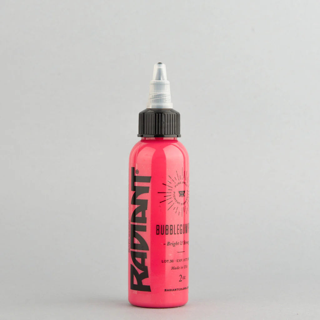 Tinta de tatuaje artística Radiant Ink color Bubblegum Pink 30 ml (1 oz)