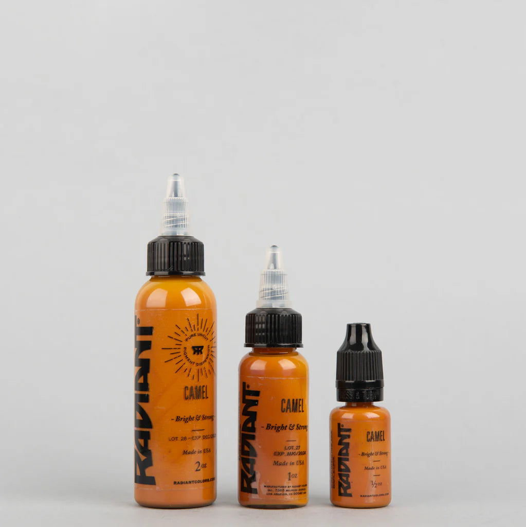 Tinta de tatuaje artística Radiant Ink color Camel 30 ml (1 oz)