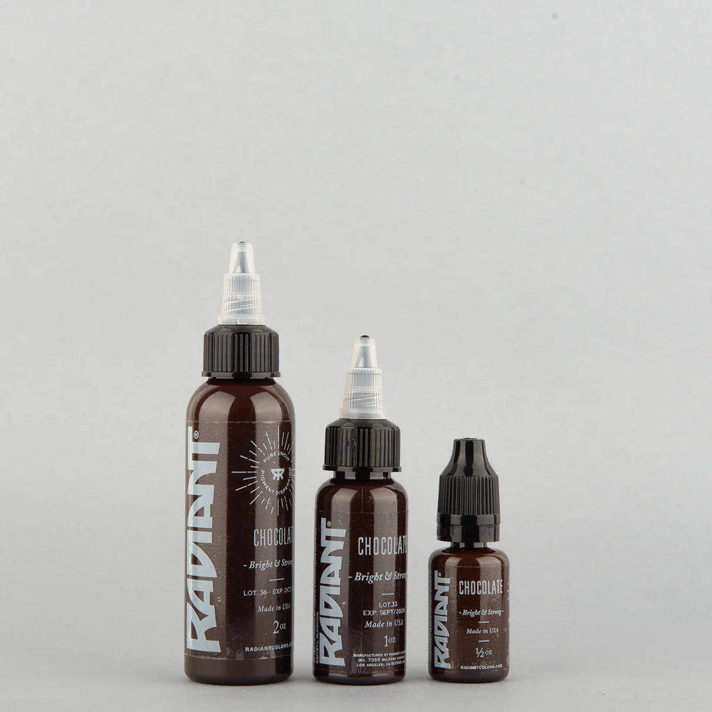 Tinta de tatuaje artística Radiant Ink color Chocolate 30 ml (1 oz)