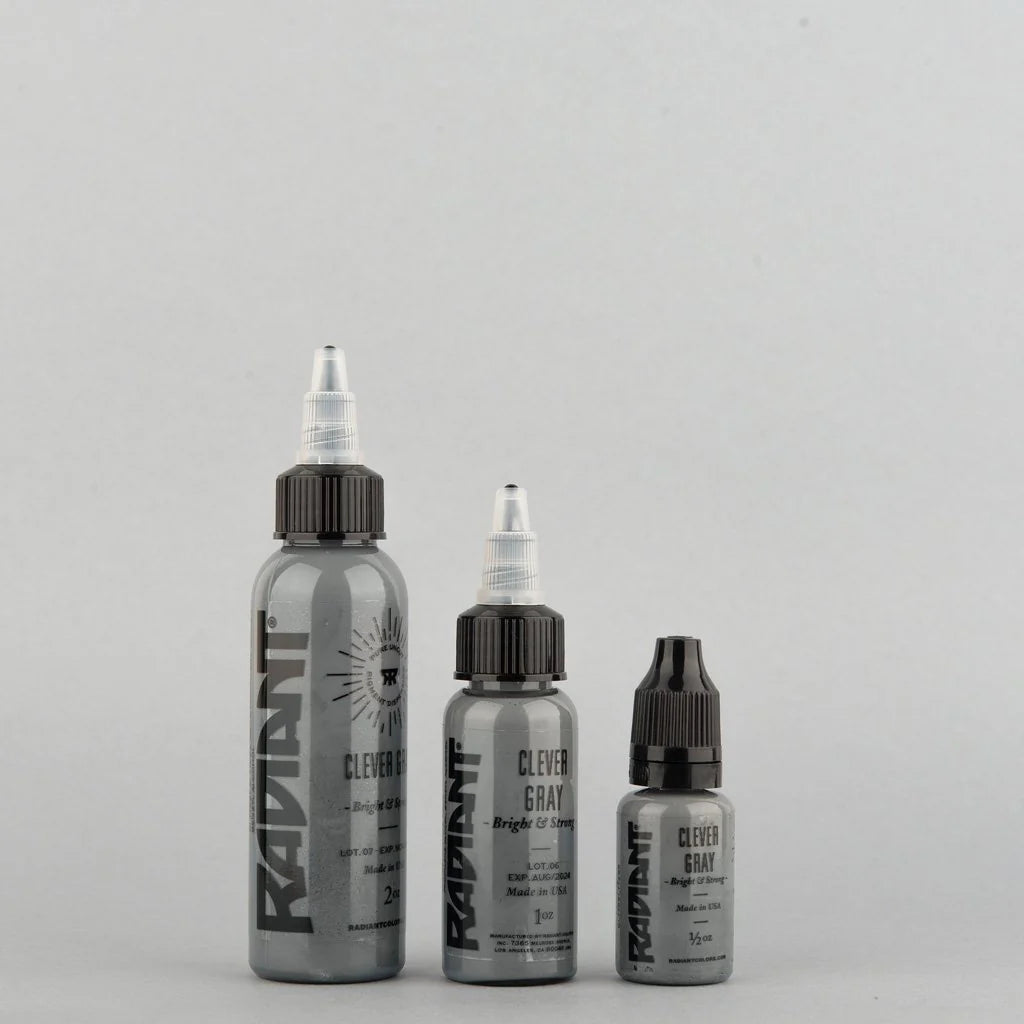 Tinta de tatuaje artística Radiant Ink color Clever Gray 30 ml (1 oz)