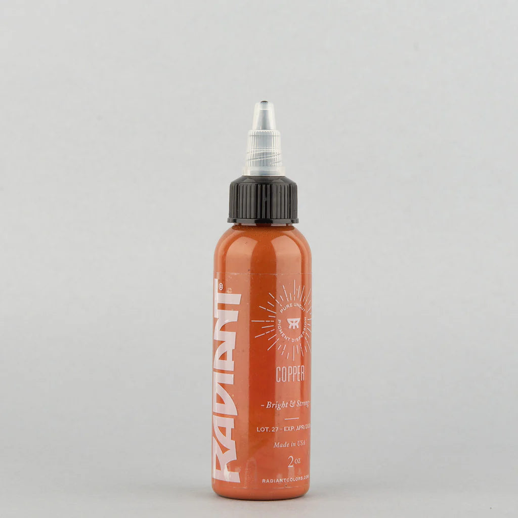 Tinta de tatuaje artística Radiant Ink color Copper 30 ml (1 oz)