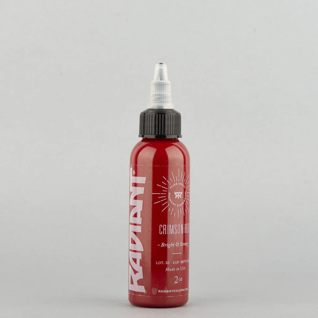 Tinta de tatuaje artística Radiant Ink color Crimson Red 30 ml (1 oz)