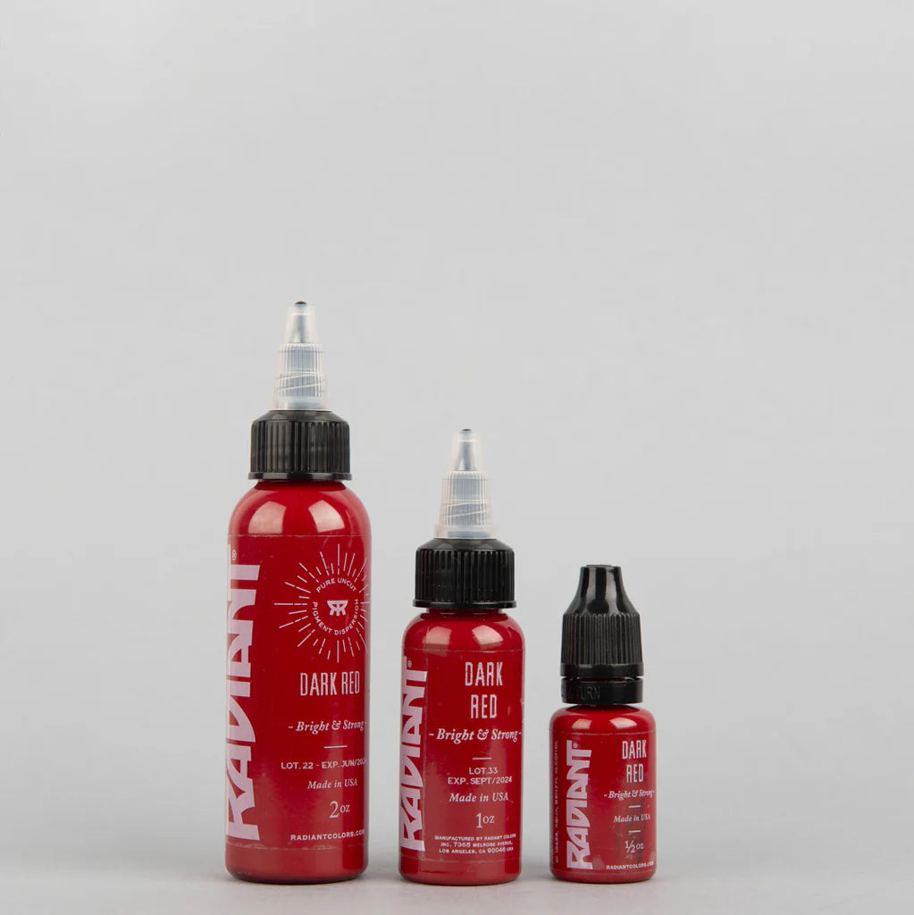 Tinta de tatuaje artística Radiant Ink color Dark Red 30 ml (1 oz)