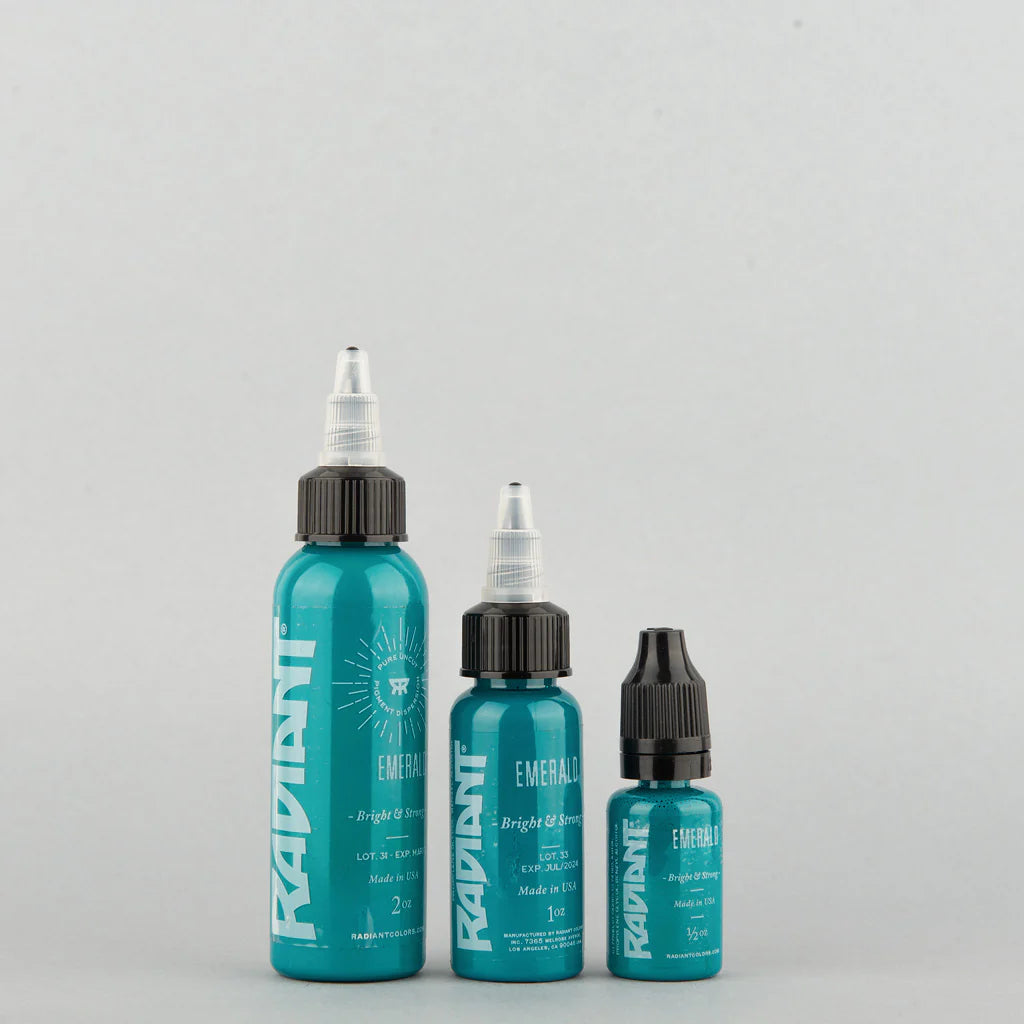 Tinta de tatuaje artística Radiant Ink color Emerald 30 ml (1 oz)
