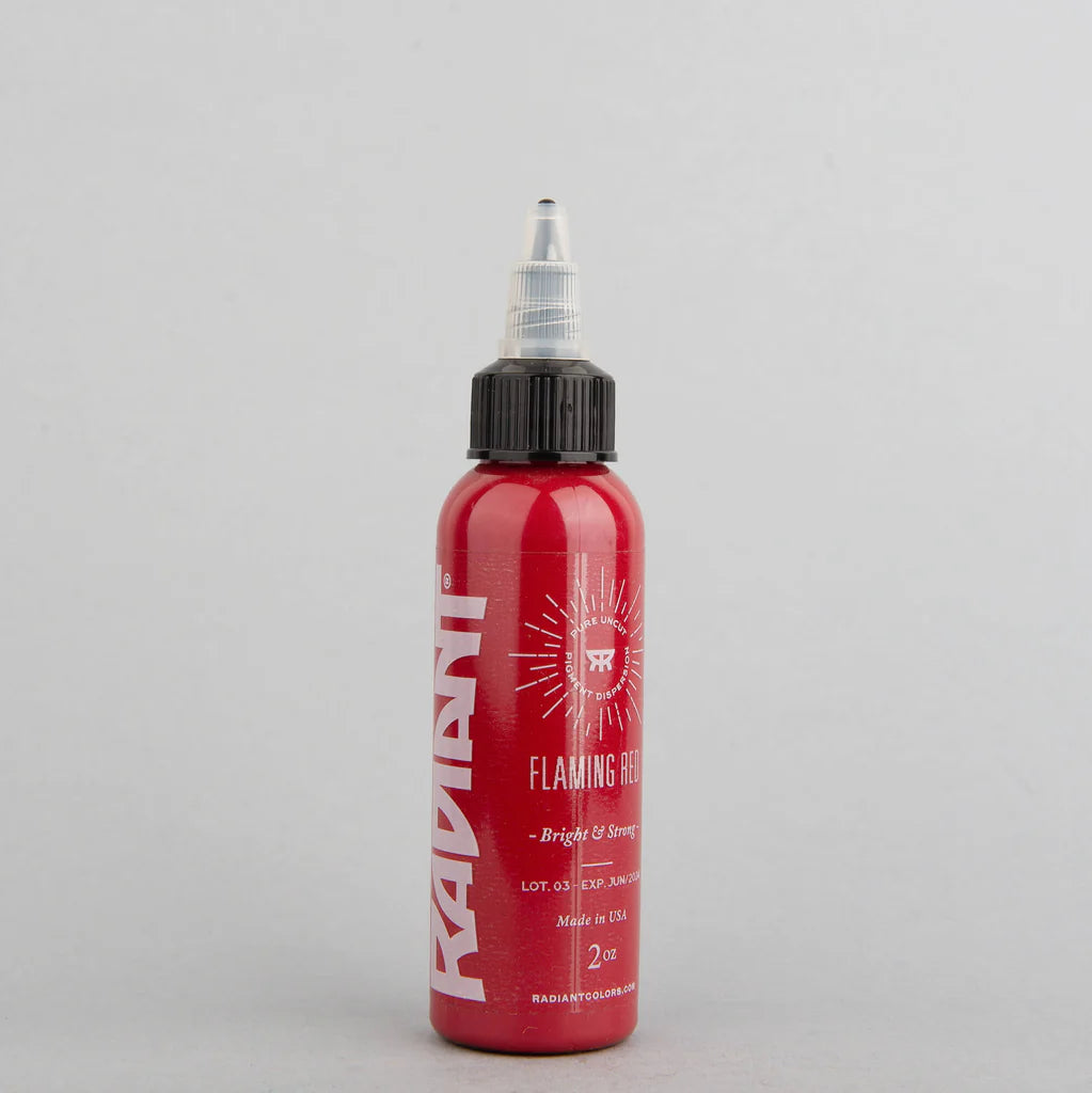 Tinta de tatuaje artística Radiant Ink color Flaming Red 30 ml (1 oz)