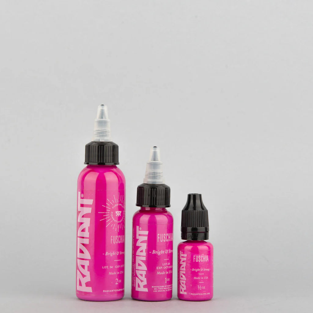 Tinta de tatuaje artística Radiant Ink color Fuschia 30 ml (1 oz)