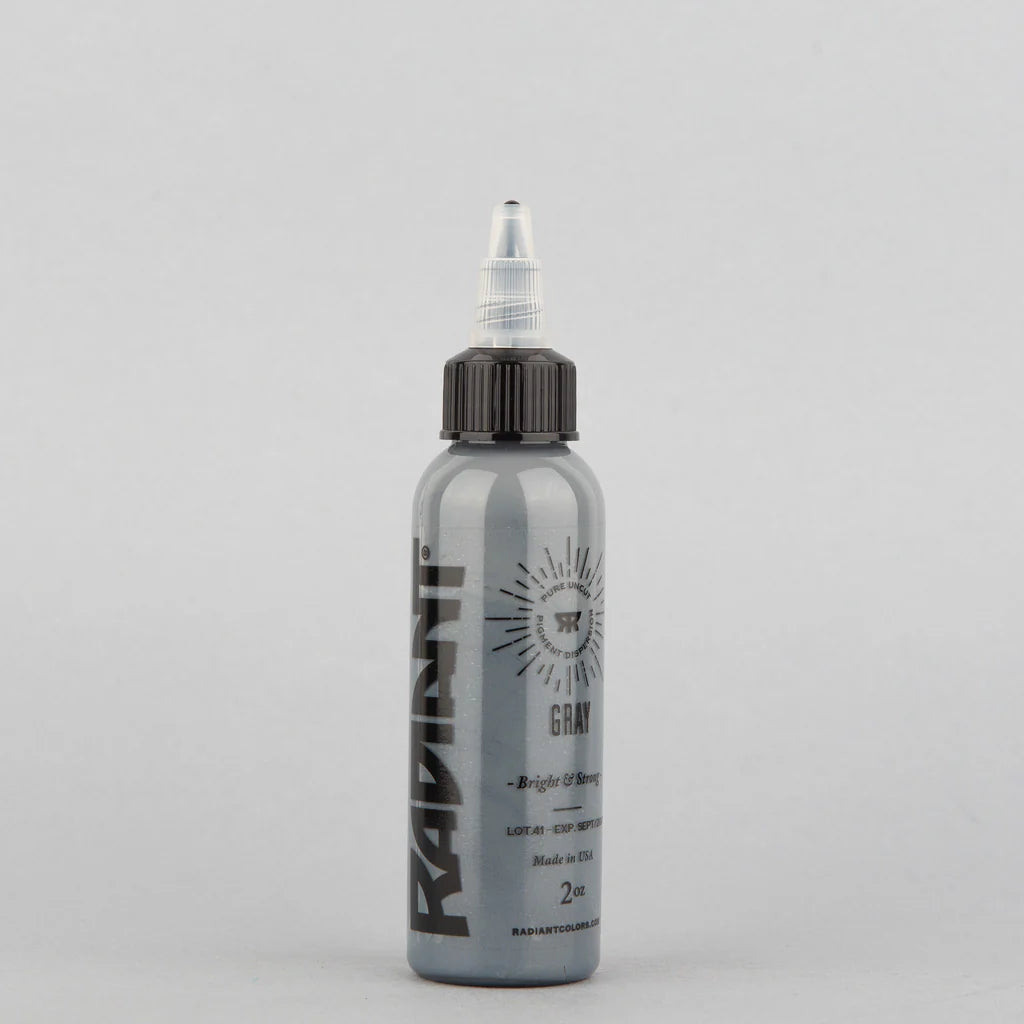 Tinta de tatuaje artística Radiant Ink color Gray 30 ml (1 oz)