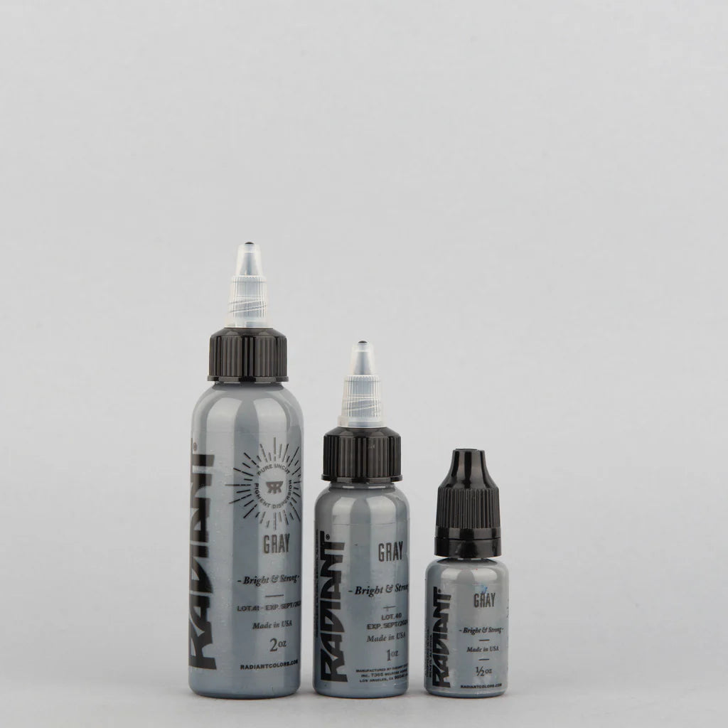 Tinta de tatuaje artística Radiant Ink color Gray 30 ml (1 oz)