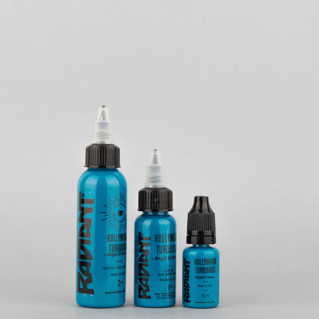 Tinta de tatuaje artística Radiant Ink color Hollywood Turquoise 30 ml (1 oz)