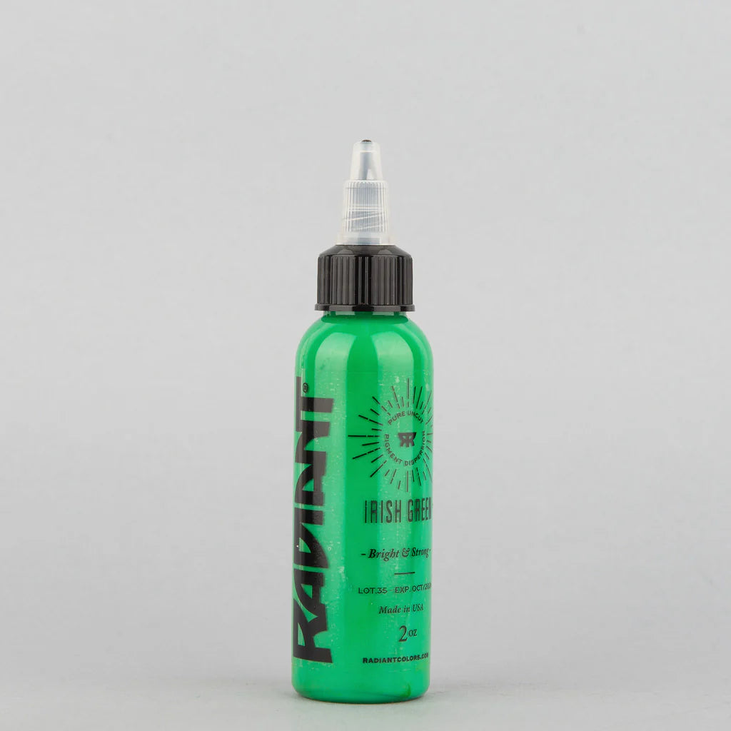 Tinta de tatuaje artística Radiant Ink color Irish Green 30 ml (1 oz)