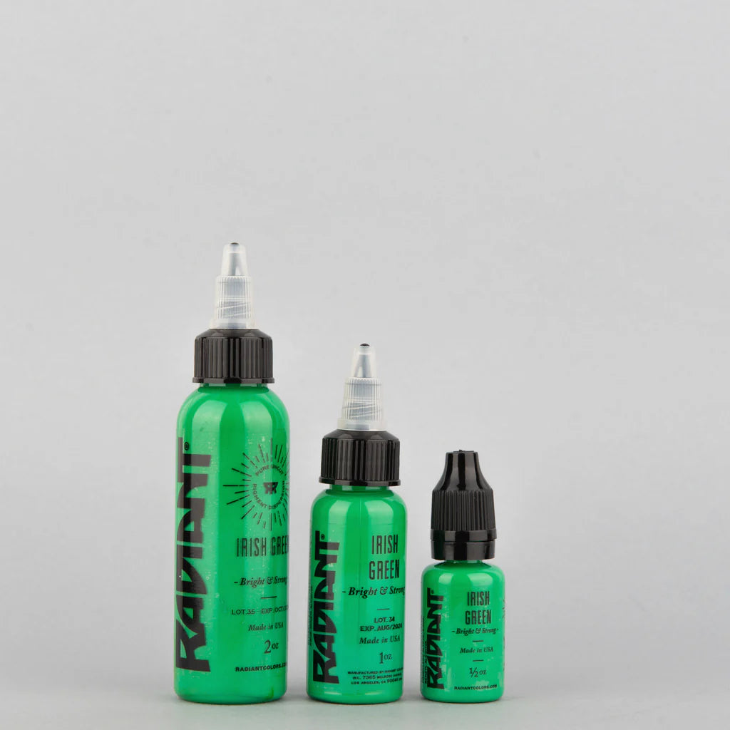 Tinta de tatuaje artística Radiant Ink color Irish Green 30 ml (1 oz)
