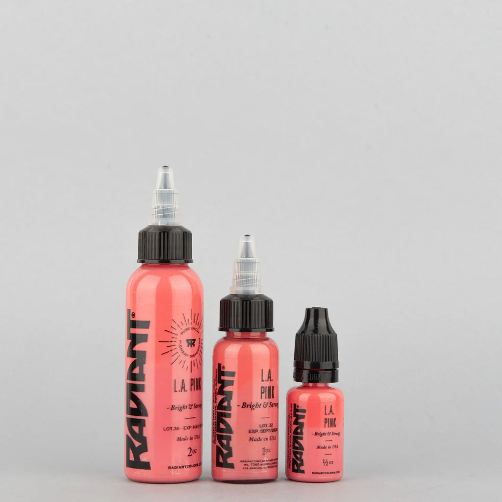 Tinta de tatuaje artística Radiant Ink color LA Pink 30 ml (1 oz)