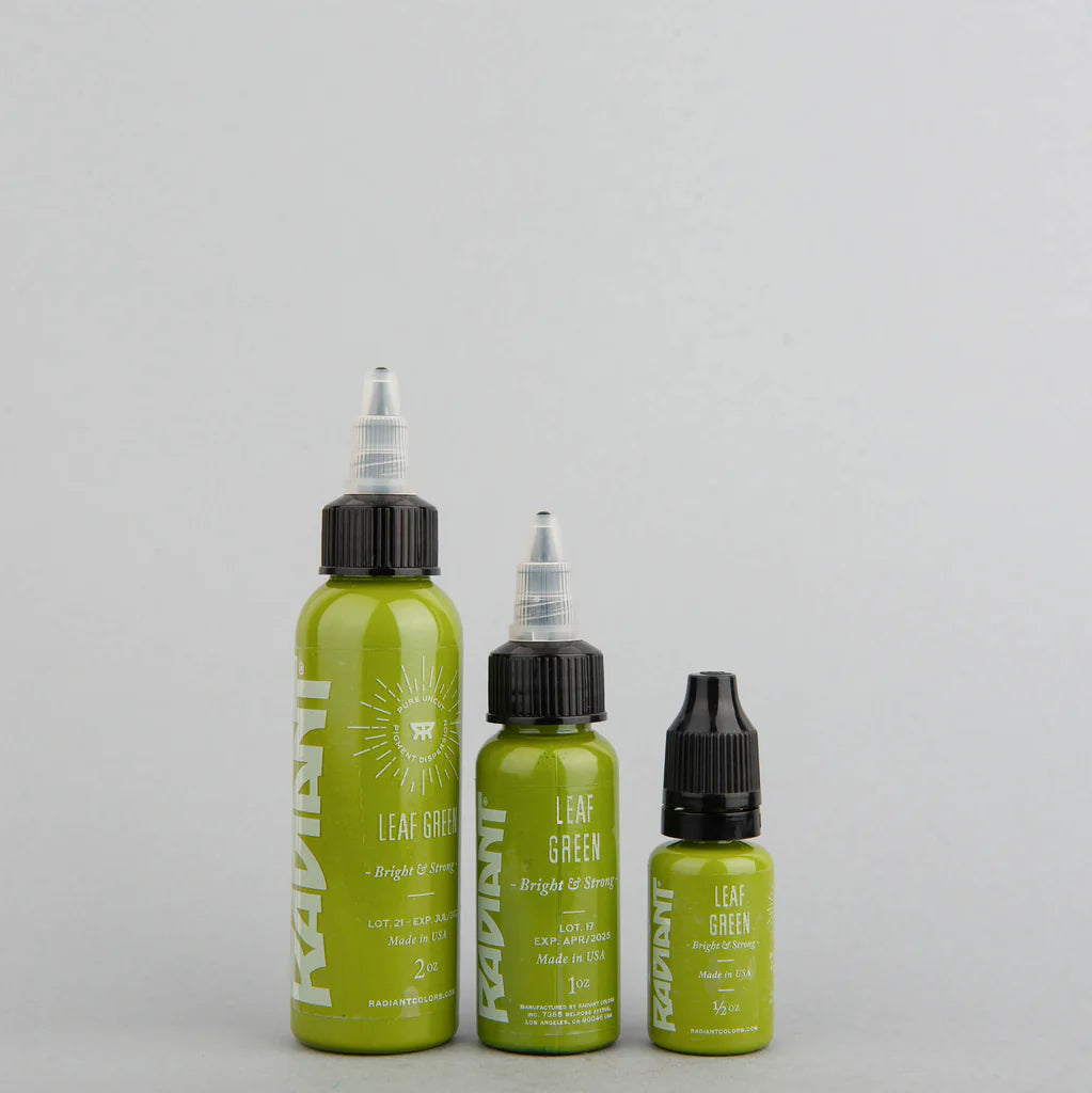 Tinta de tatuaje artística Radiant Ink color Leaf Green 30 ml (1 oz)