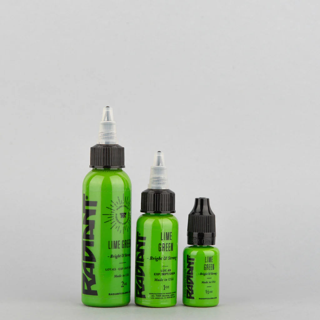 Tinta de tatuaje artística Radiant Ink color Lite Green 30 ml (1 oz)