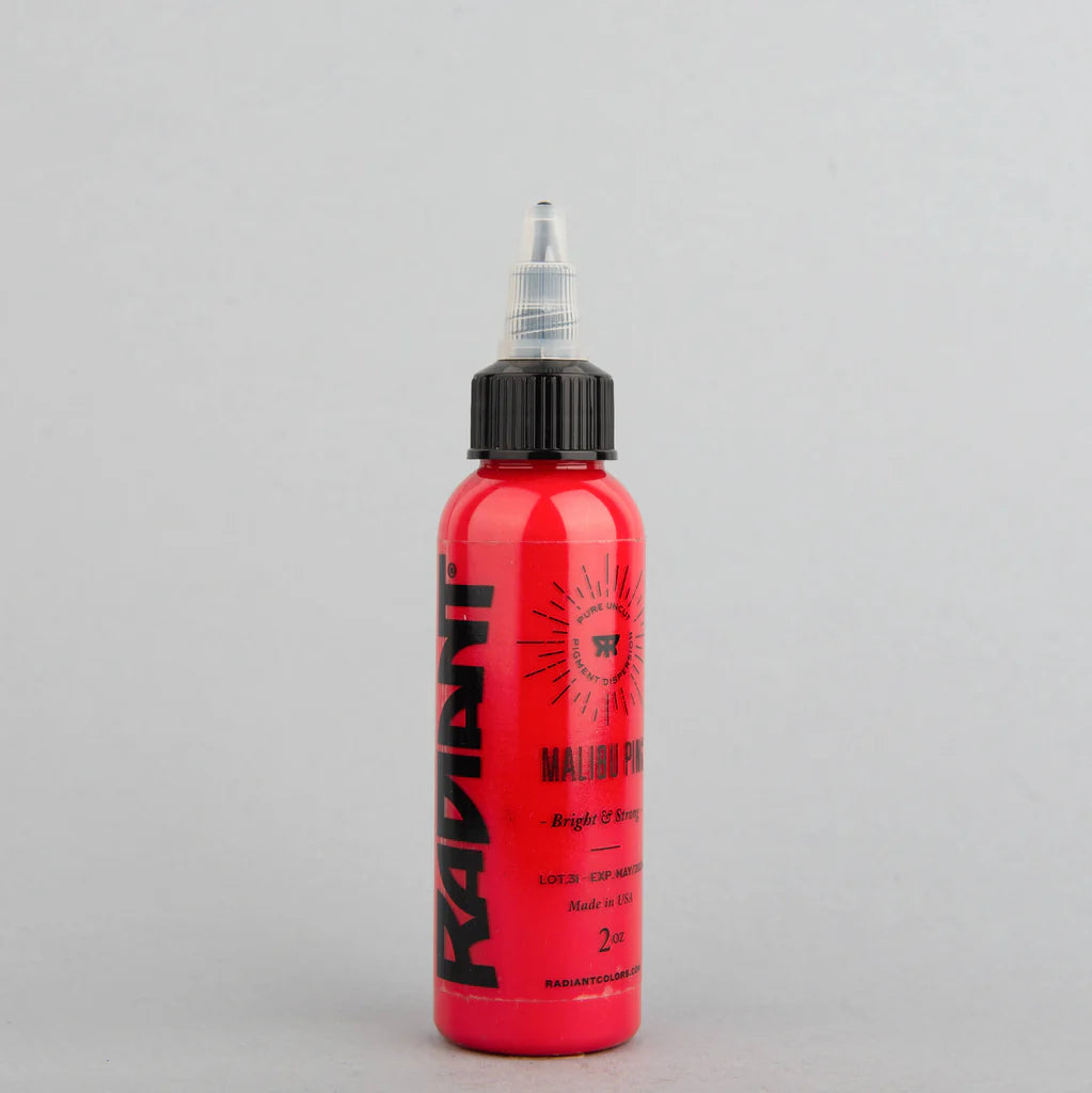 Tinta de tatuaje artística Radiant Ink color Malibu Pink 30 ml (1 oz)