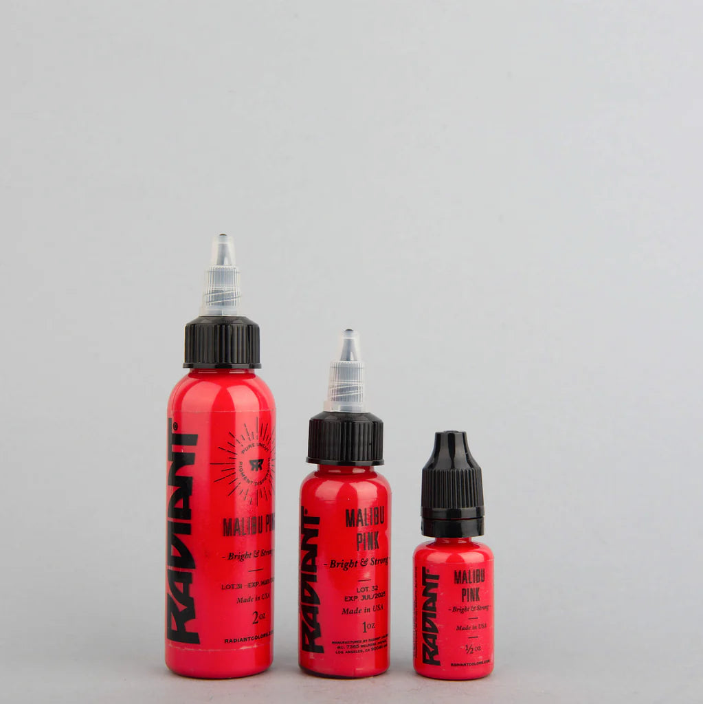 Tinta de tatuaje artística Radiant Ink color Malibu Pink 30 ml (1 oz)