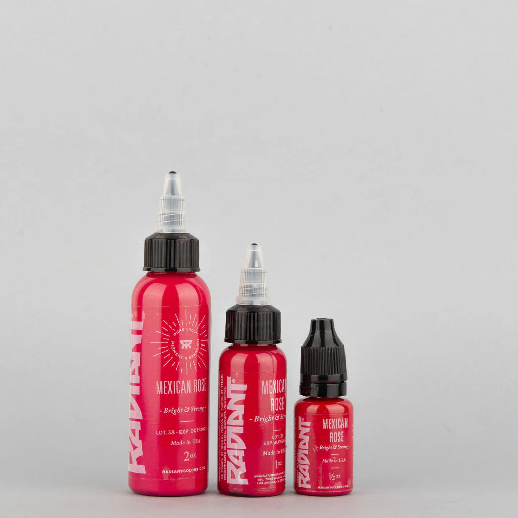 Tinta de tatuaje artística Radiant Ink color Mexican Rose 30 ml (1 oz)