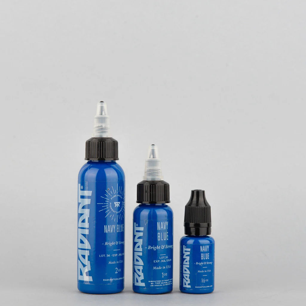Tinta de tatuaje artística Radiant Ink color Navy Blue 30 ml (1 oz)