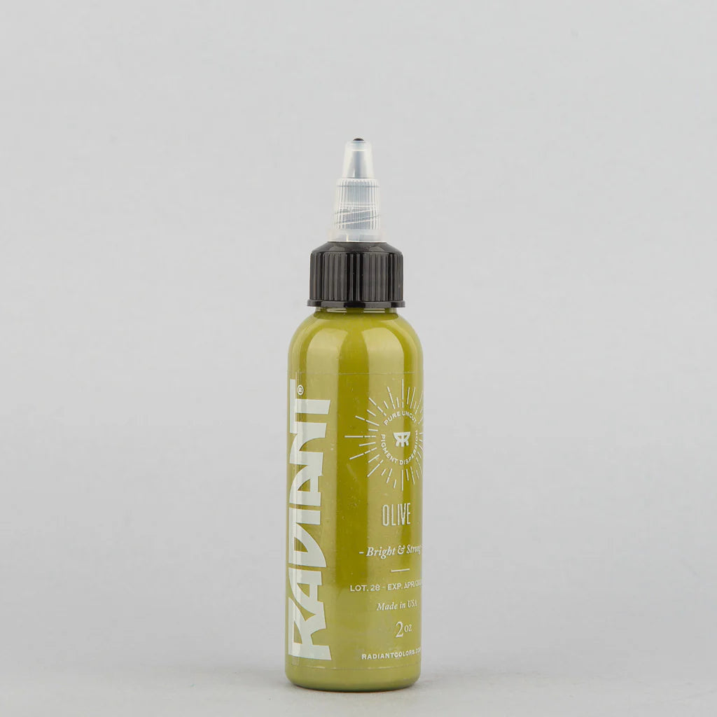 Tinta de tatuaje artística Radiant Ink color Olive 30 ml (1 oz)