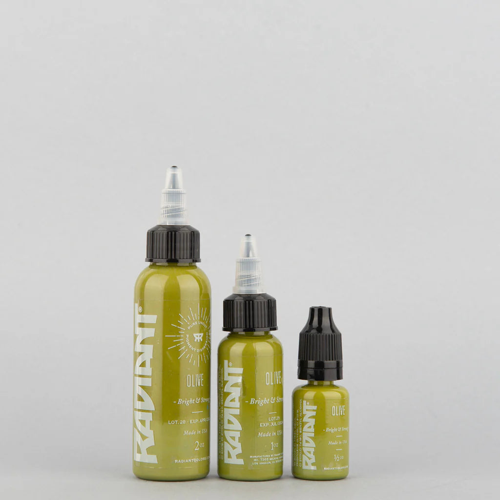 Tinta de tatuaje artística Radiant Ink color Olive 30 ml (1 oz)