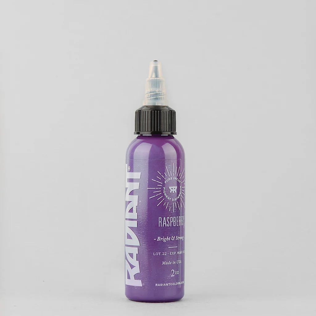 Tinta de tatuaje artística Radiant Ink color Raspberry 30 ml (1 oz)