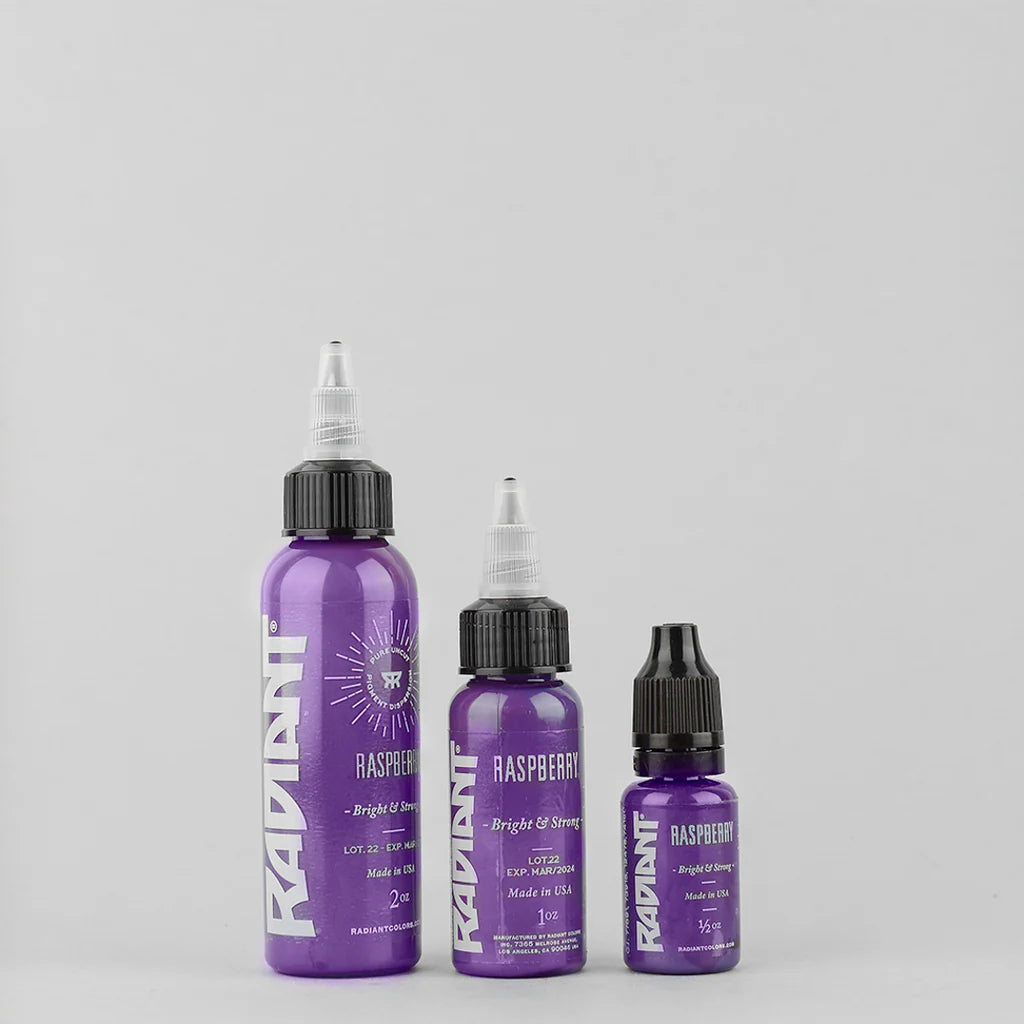 Tinta de tatuaje artística Radiant Ink color Raspberry 30 ml (1 oz)