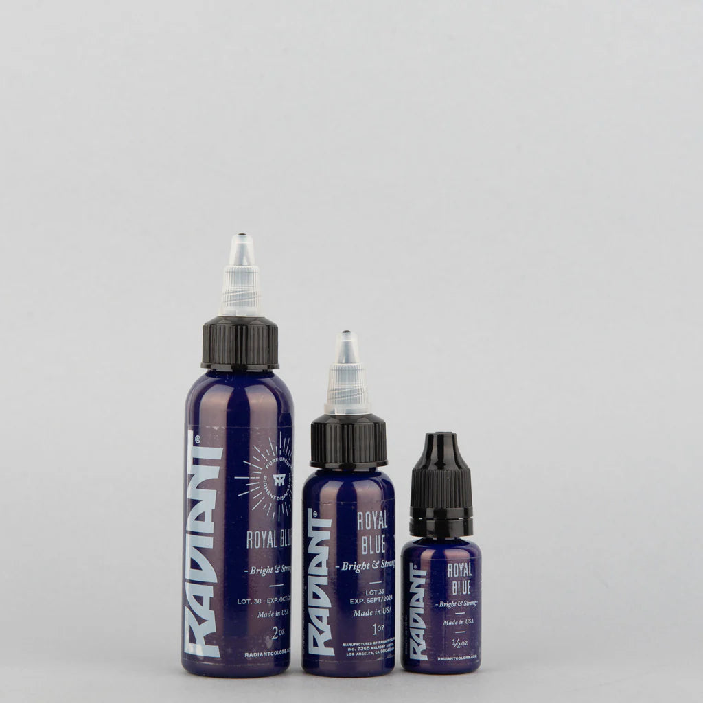 Tinta de tatuaje artística Radiant Ink color Royal Blue 30 ml (1 oz)