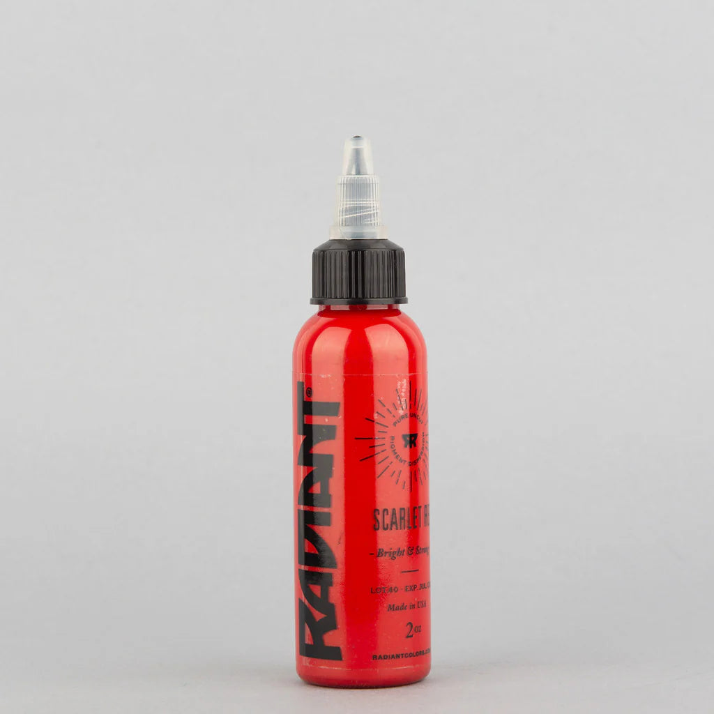 Tinta de tatuaje artística Radiant Ink color Scarlet Red 30 ml (1 oz)