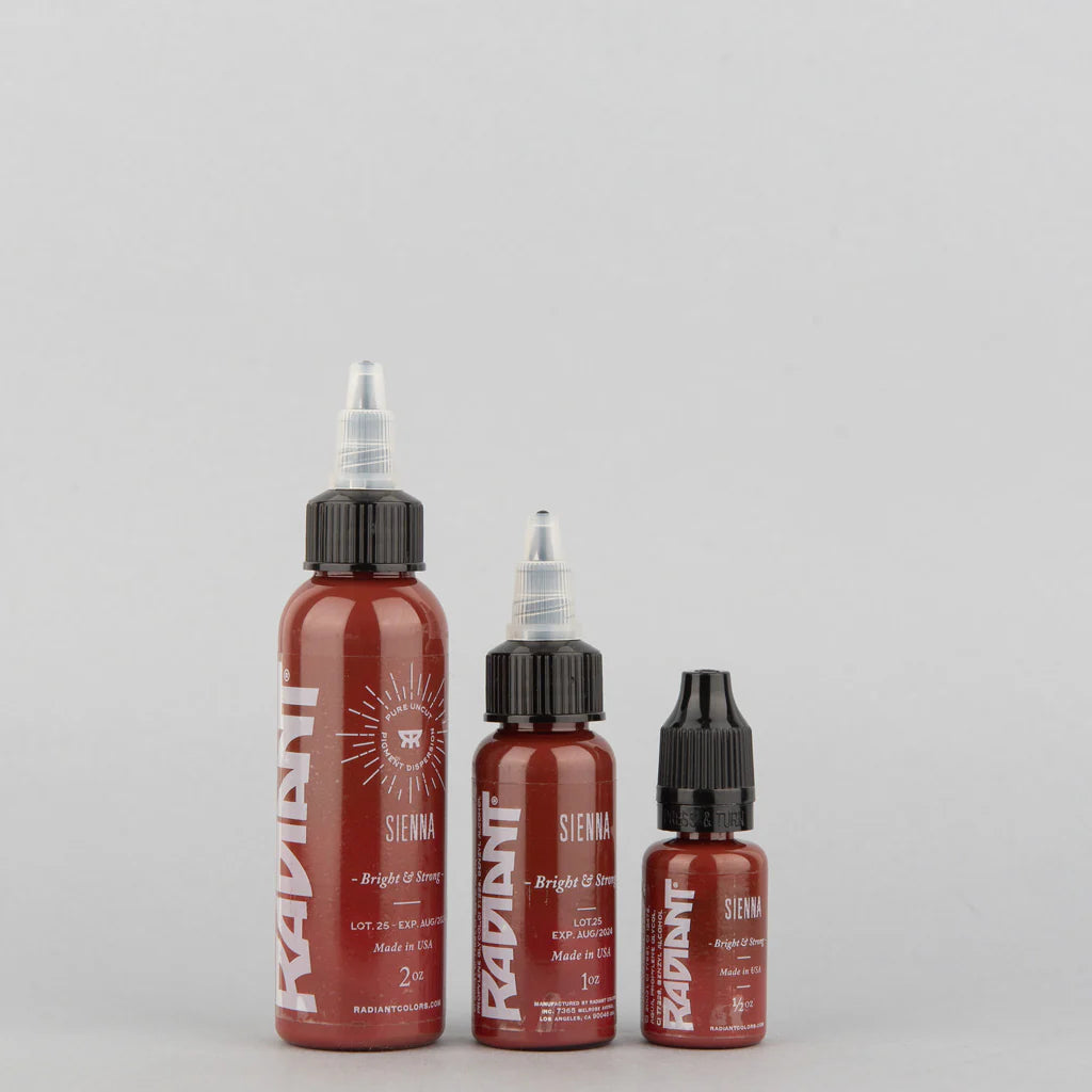 Tinta de tatuaje artística Radiant Ink color Sienna 30 ml (1 oz)