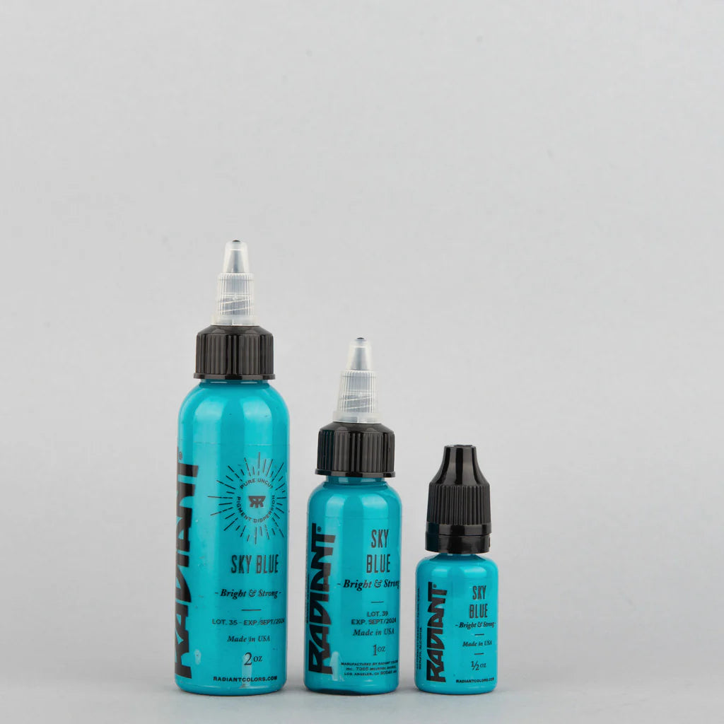 Tinta de tatuaje artística Radiant Ink color Sky Blue 30 ml (1 oz)