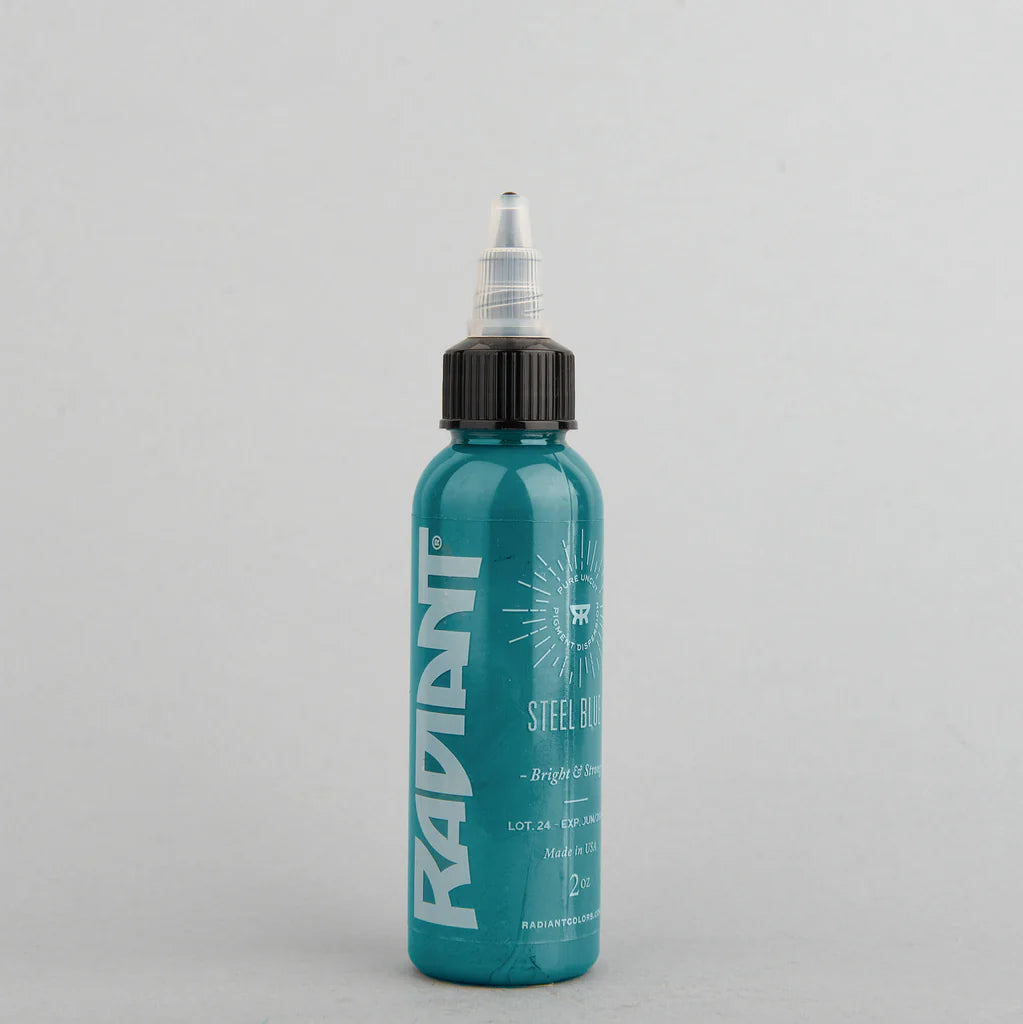Tinta de tatuaje artística Radiant Ink color Steel Blue 30 ml (1 oz)