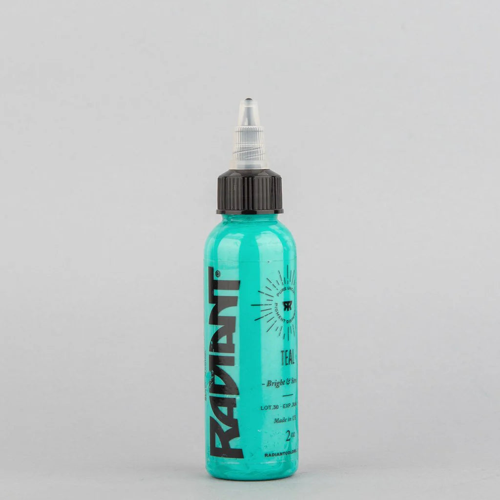 Tinta de tatuaje artística Radiant Ink color Teal 30 ml (1 oz)
