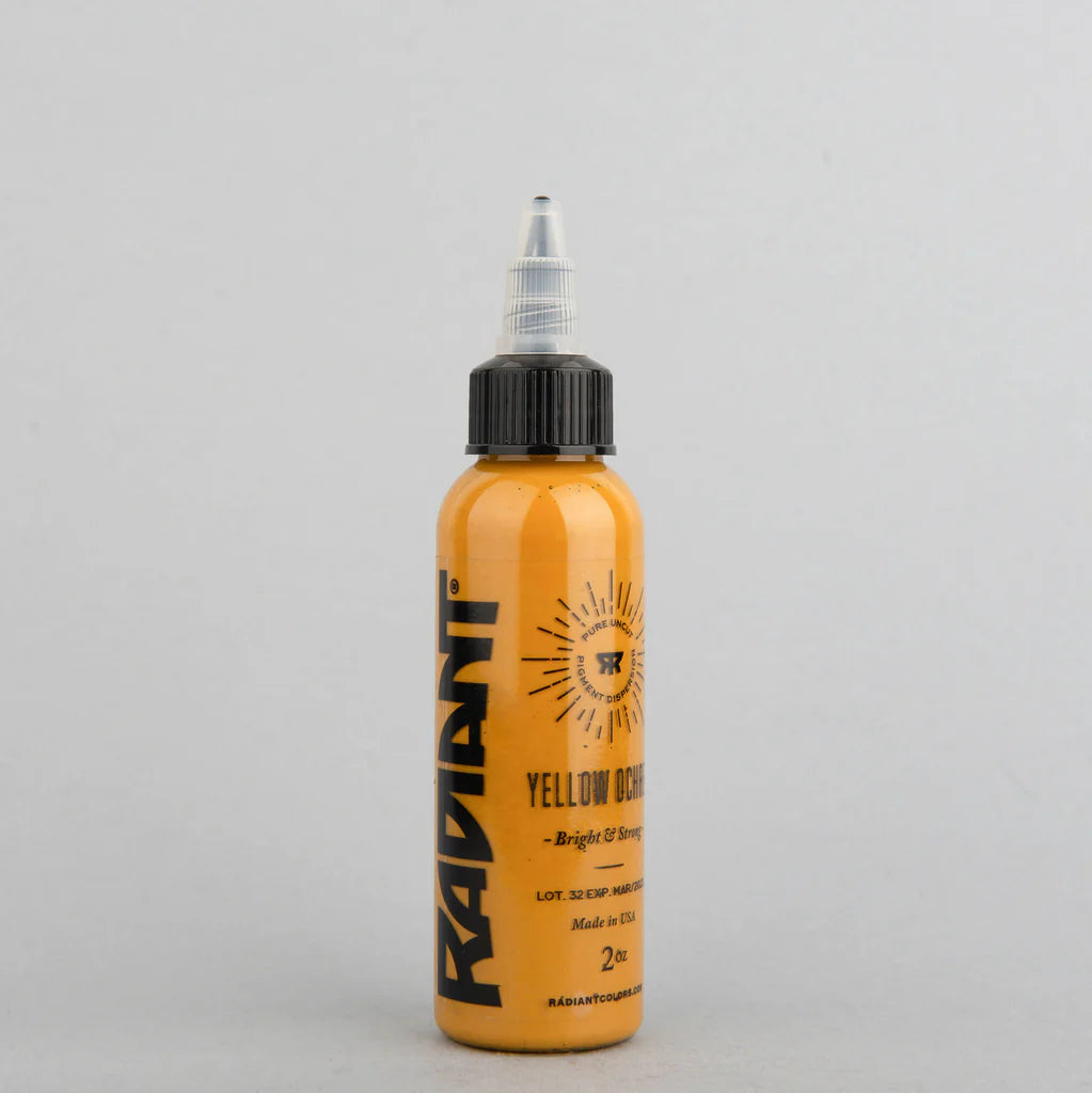 Tinta de tatuaje artística Radiant Ink color Yellow Ochre 30 ml (1 oz)