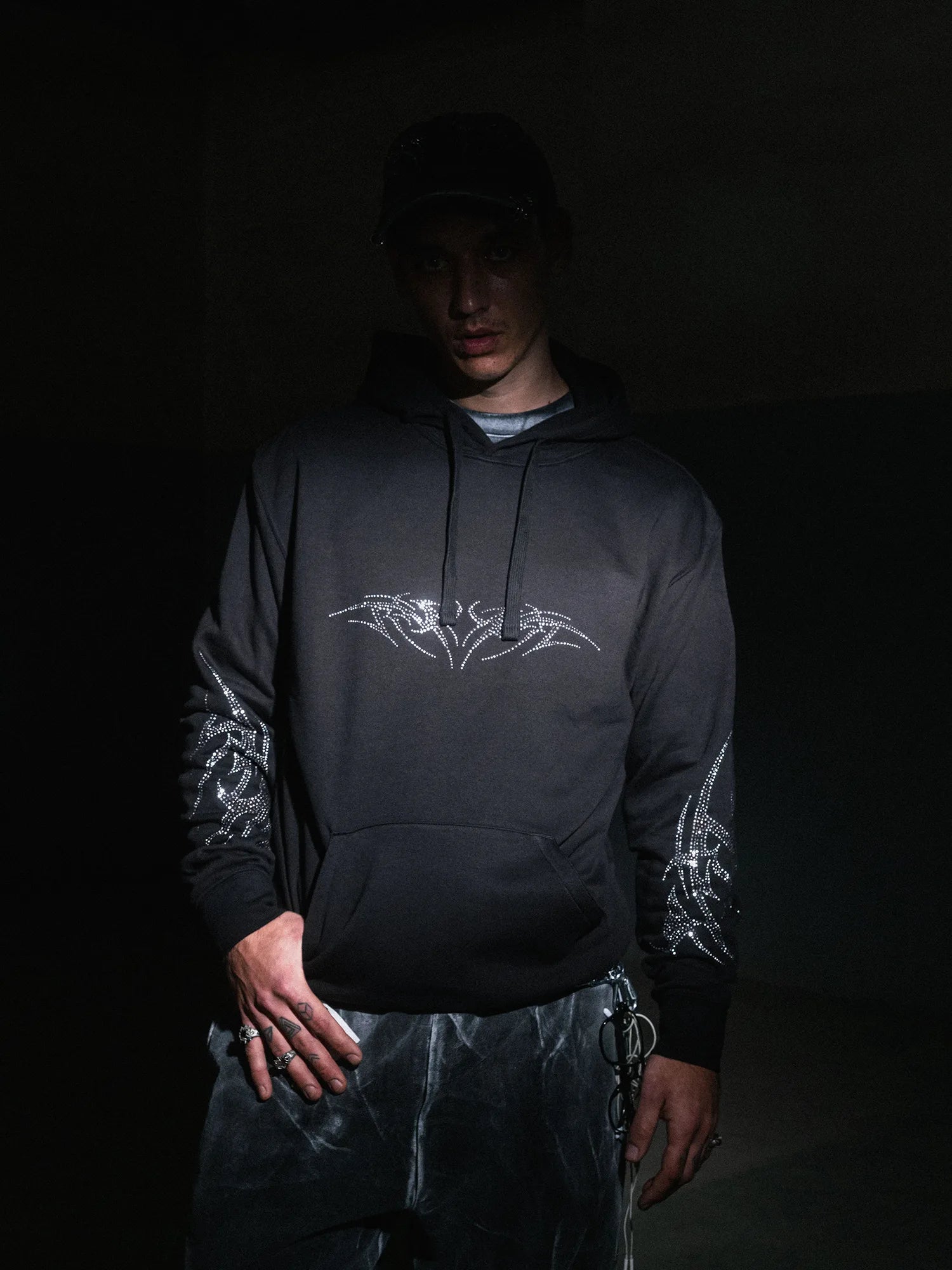 LA H4NA x TATTOOX Strass Hoodie