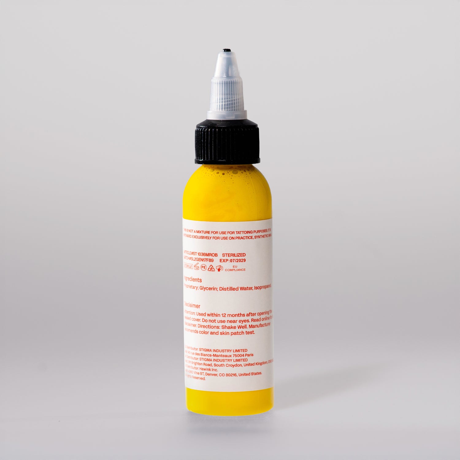 Tinta Amarilla Tattoox 60ml